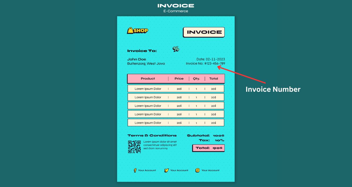 invoice number